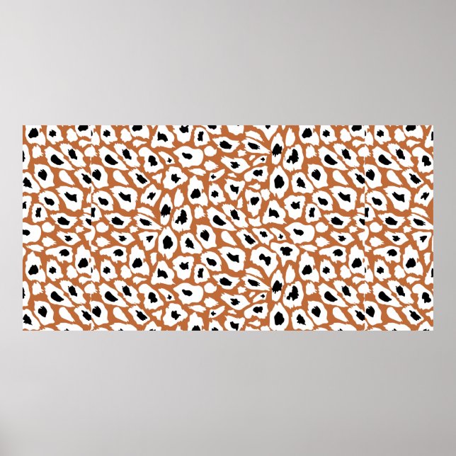 Poster Leopard pattern, african animal print design (Devant)