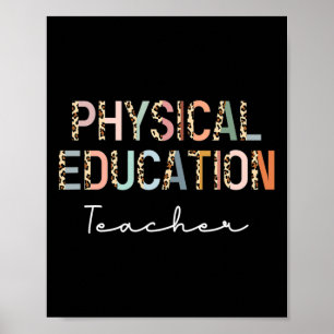 Poster Leopard Pe enseignant retour à l'école Physique Ed