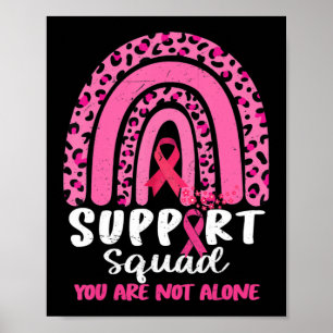 Poster Leopard rose arc-en-ciel Soutien Squad Cancer du s
