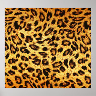 Poster Leopard tendance : Motif de design de peau.
