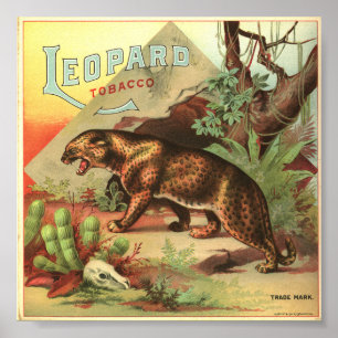 Poster Leopard Tobacco 1900