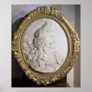 Poster Leopold I relief portrait by Paul Strudel