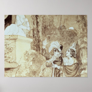 Poster Leporello serenade Elvira en guise Giovanni