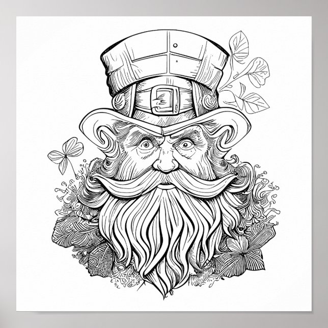 Poster Leprechaun Couleur Vous-même (Devant)