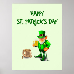 POSTER LEPRECHAUN DE LA SAINT-PATRICK  