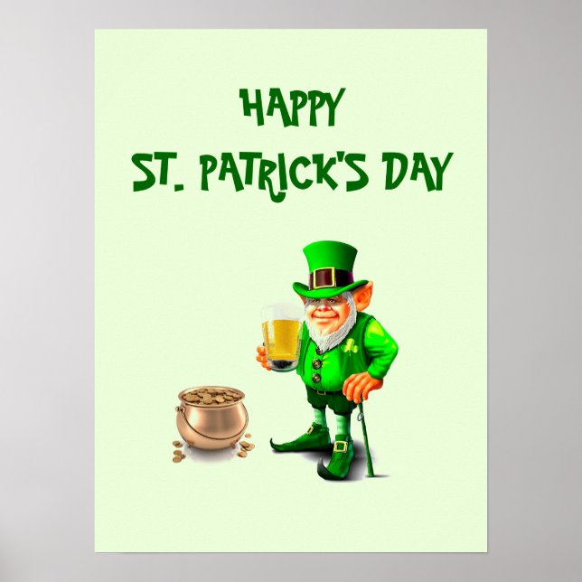 POSTER LEPRECHAUN DE LA SAINT-PATRICK   (Devant)