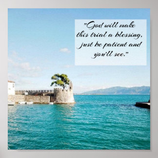 Poster L'épreuve sera une bénédiction Art chrétien