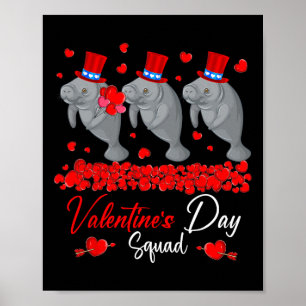 Poster L'équipe de la Saint-Valentin Trois doux lamantins