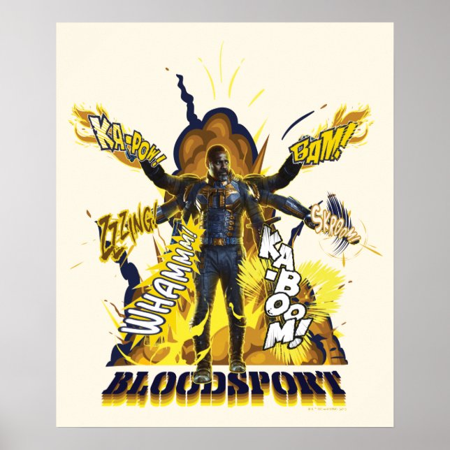 Poster L'équipe du suicide | Graphique d'action Bloodspor (Devant)