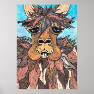 Poster Leroy the Llama Print