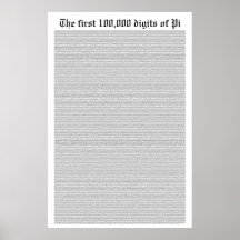 Les 100 000 premiers chiffres de Pi