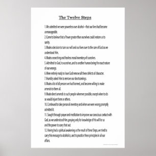 Poster Les 12 Étapes 12 Traditions aussi Disponible voir 