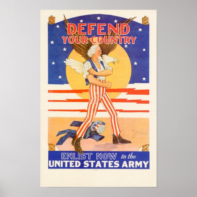 Poster Les 2ème guerre mondiale défendent votre pays (Devant)