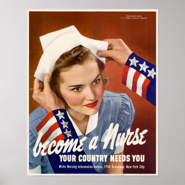 Poster Les 2ème guerre mondiale deviennent une infirmière (Devant)