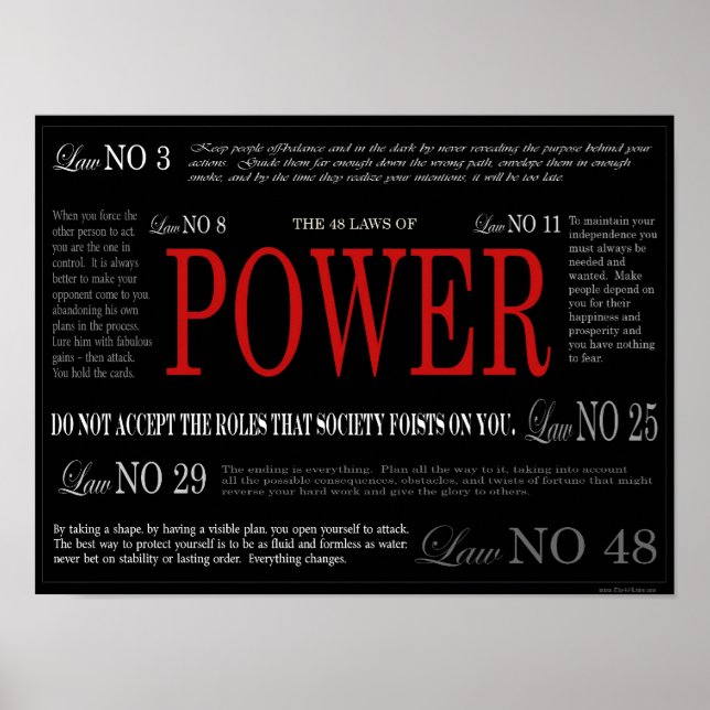 Poster Les 48 lois du pouvoir (Devant)