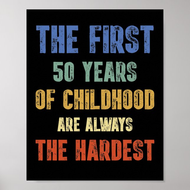 Poster Les 50 premières années 50e anniversaire Joke Gag (Devant)