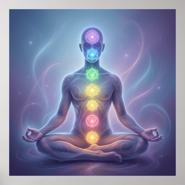Poster Les 7 chakras (Devant)