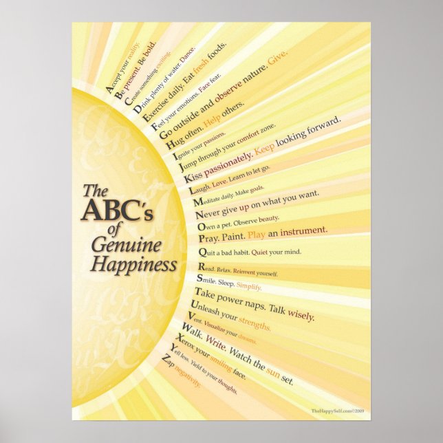 Poster Les ABC du bonheur authentique (Devant)