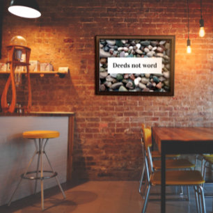 Poster Les actes ne parlent pas de proverbe inspirant