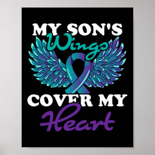Poster Les ailes de mon fils couvrent mon coeur Préventio