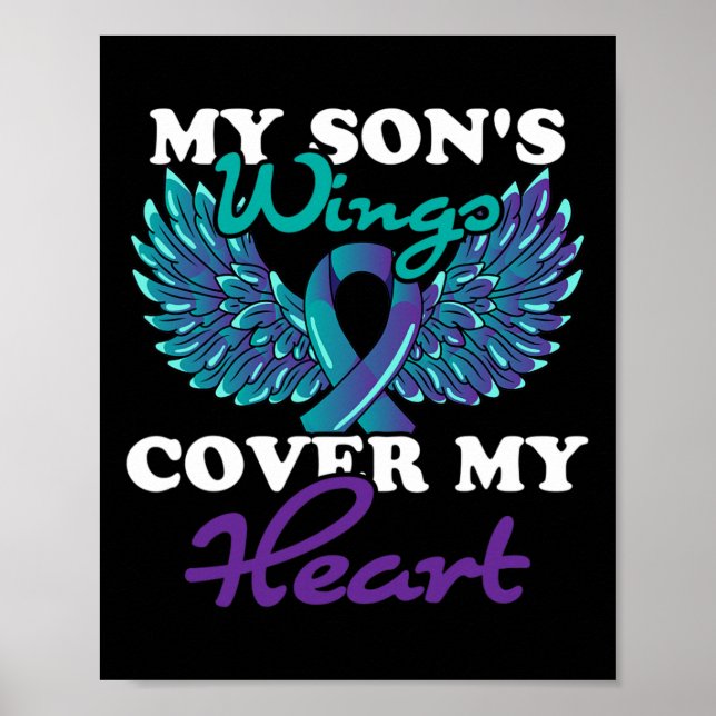 Poster Les ailes de mon fils couvrent mon coeur Préventio (Devant)