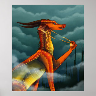 Poster Les ailes périlleuses de la couverture de feu de d