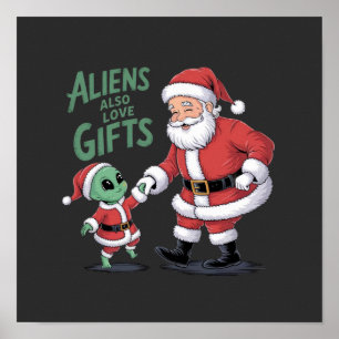Poster Les aliens aiment aussi les cadeaux Une vision hum