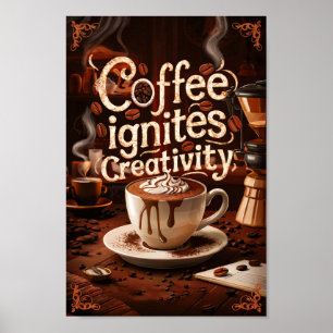 Poster Les amateurs de café Citations de créativité