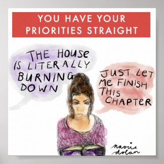 Poster Les Amateurs De Livre Ont Leurs Priorités Directem