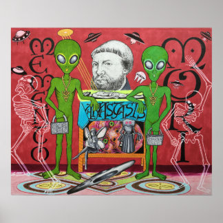Poster Les Ambassadeurs Aliens (Hommage à Hans Holbein)
