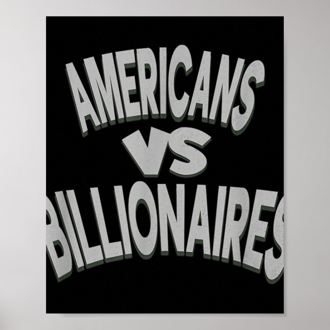 Poster Les Américains anti-Trump contre les millionnaires (Devant)