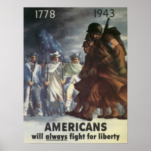 Poster Les Américains lutteront toujours pour la liberté