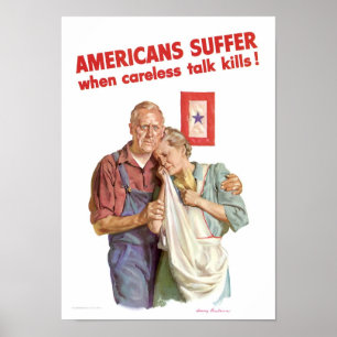 Poster Les Américains souffrent...