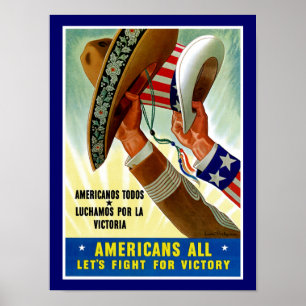 Poster Les Américains tout le ~ nous ont laissés lutter