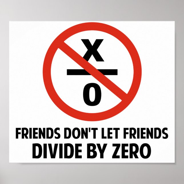 Poster Les amis ne se divisent pas par zéro (Devant)