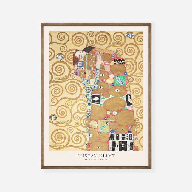 Poster Les amoureux de Gustav Klimt Embrasser Carré d'exp (Créateur téléchargé)