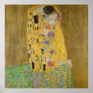 Poster Les amoureux embrasser Embrace par Gustav Klimt