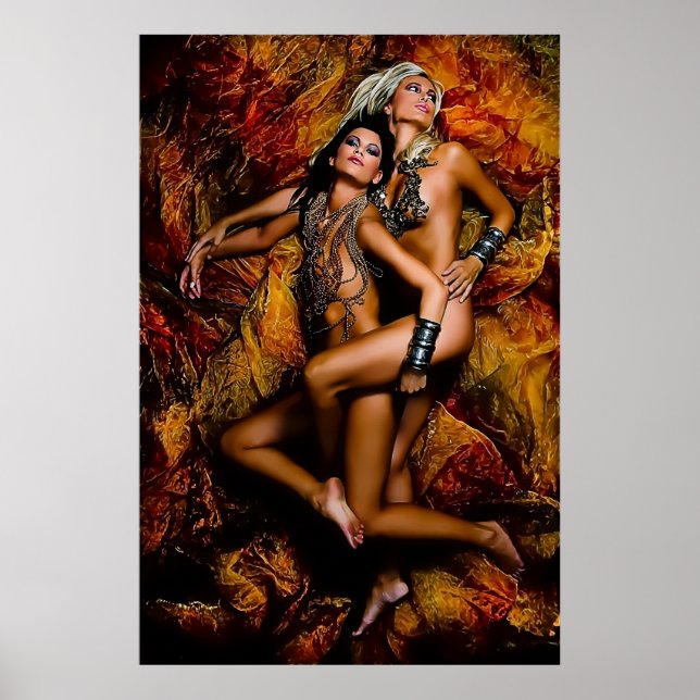 Poster Les amoureux lesbiennes (Devant)