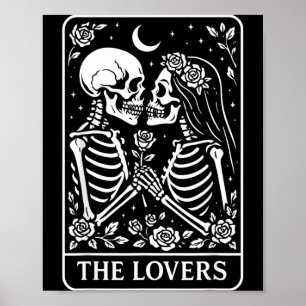 Poster Les amoureux squelette amour couples gothique mari