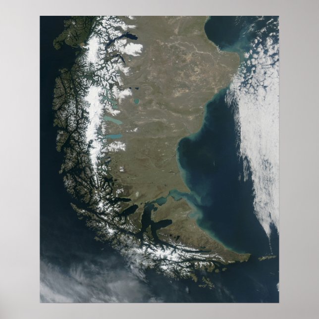 Poster Les Andes rugueuses et enneigées (Devant)