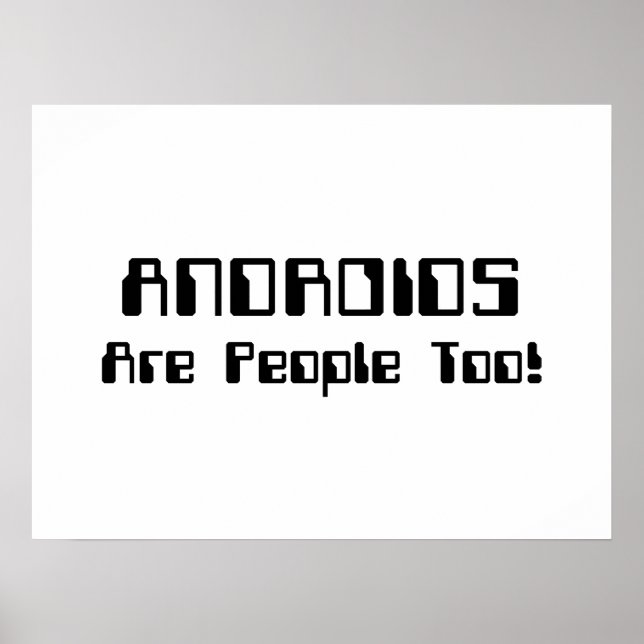 Poster Les ANDROIDES Sont Aussi Des Gens ! (Devant)