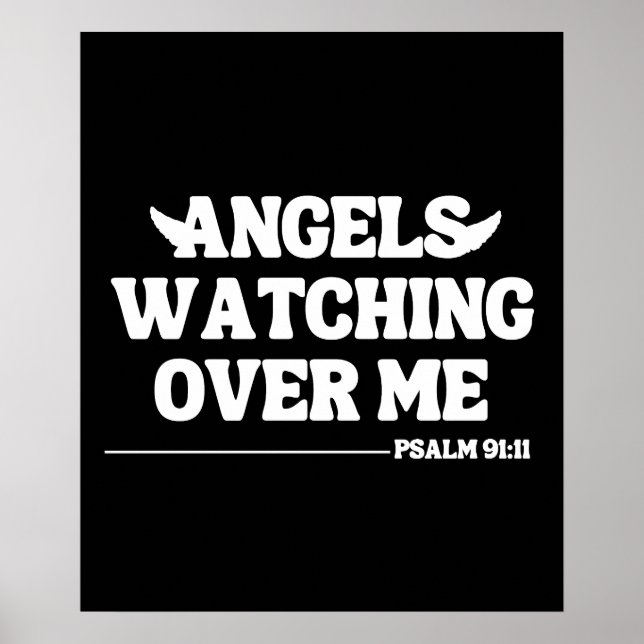 Poster Les Anges Qui Me Surveillent - Psaume 91:11 (Devant)