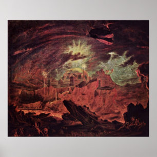 Poster Les anges tombés en enfer par John Martin