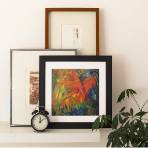 Poster Les animaux dans un paysage par Franz Marc
