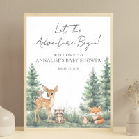 Les Animaux de la Forêt de Bois - Baby Shower Aven