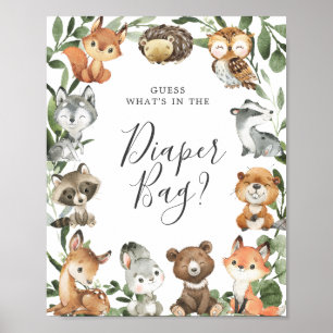 Poster Les animaux des bois devinent ce qu'il y a dans le
