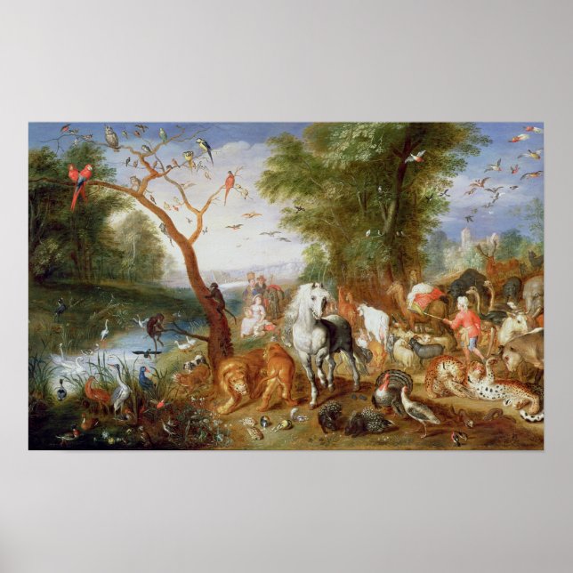 Poster Les animaux entrant dans l'arche de Noé (Devant)