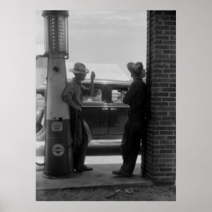 Poster Les années 1940 évidentes vintages de pompe et de