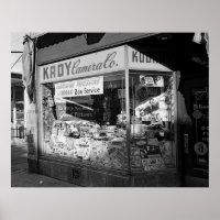 Les années 1950 de fenêtre de magasin de