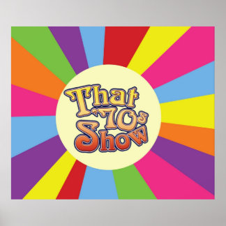 Poster Les années 70 Afficher le logo Sunshine